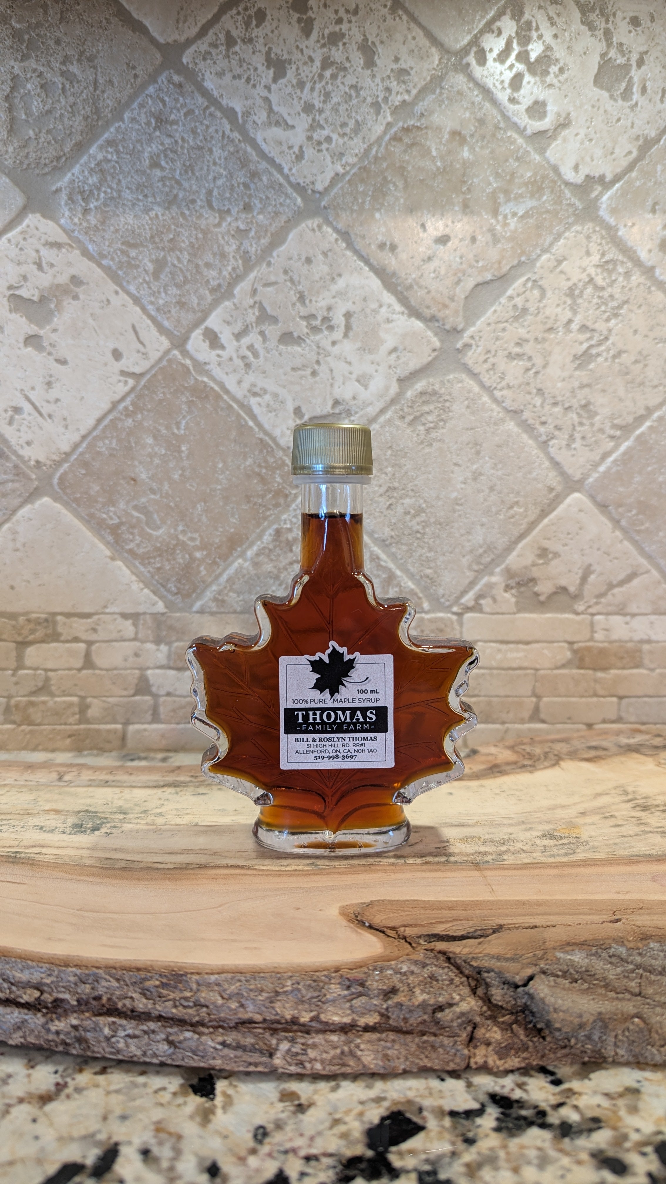 100ml Leaf Bottle of Maple Syrup